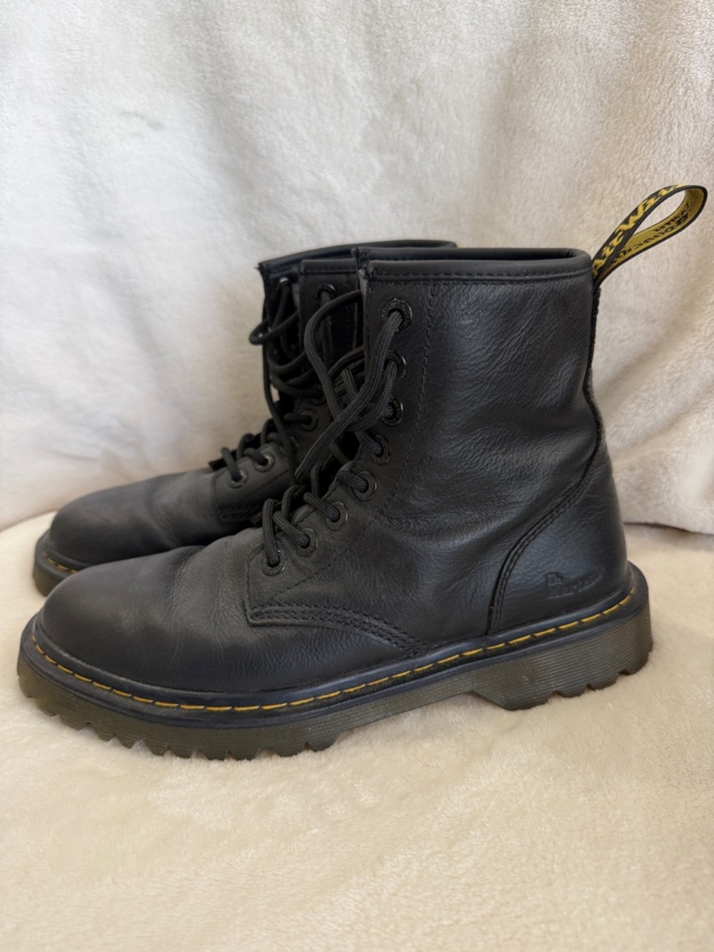Dr. Martens Black Leather 8-Eye Lace-Up Boots awley